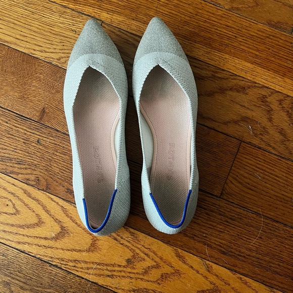 Rothy’s The Point Diamond Metallic flats. Worn only a few times-great condition! - Picture 3 of 5